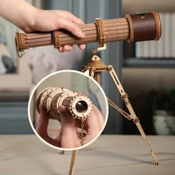 Magnifier Vintage Wooden Telescope