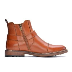 Men's Vintage Cowhide Zipper Workwear Boots