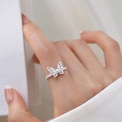 Enchanted Butterfly Silver Ring