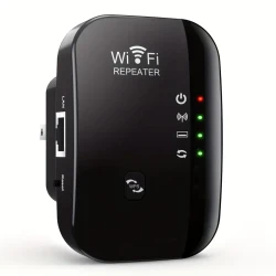 300Mbps WiFi Extender Signal Booster - Wireless Internet Repeater & Long Range Access Point