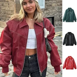 Retro Stand Collar Women's Jacket