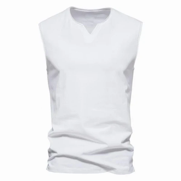 Men's Solid V Neck Tank Top