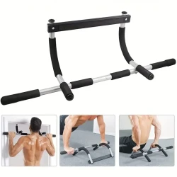 Pull Up Bar for Doorway, Heavy Duty Total Upper Body Workout Bar Fitness Tools for Home Gym Black