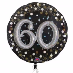 Shape 60 Sparkling Birthday Holographic 3D Multi