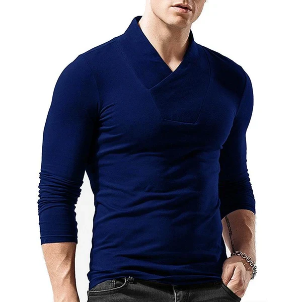 Men's Solid Color T-Shirt Bottoming Shirt