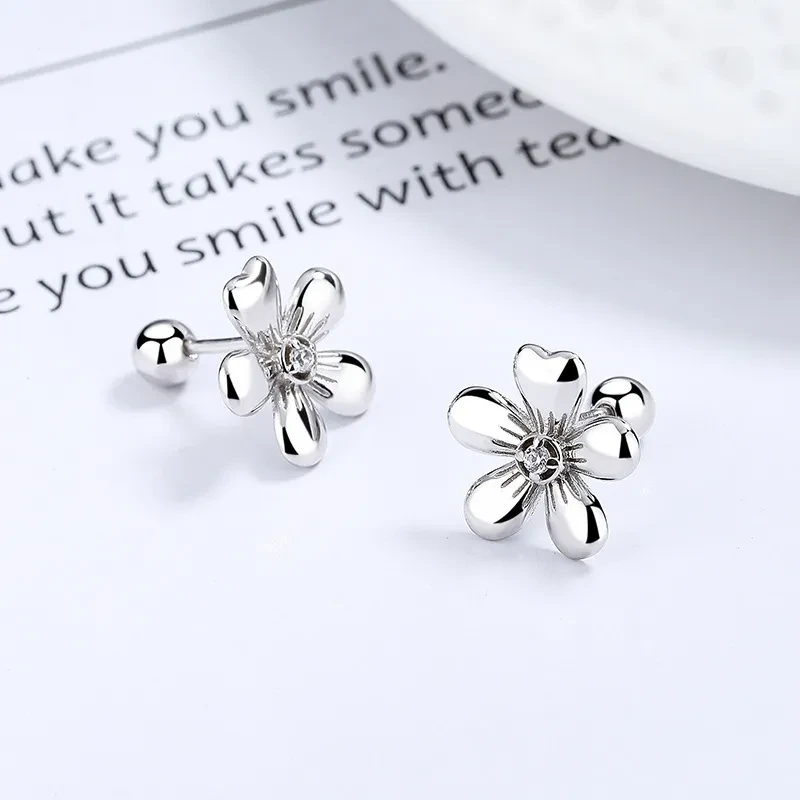 Five Petal Flower Bud Minimalist Earrings