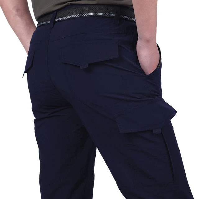 Men's Elastic Waist Multi Pocket Baggy Cargo Pants