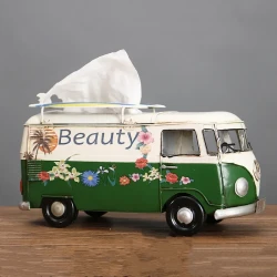 Retro Floral Bus Tissue Box Holder