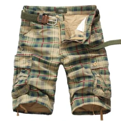 Men's Vintage Pocket Plaid Shorts