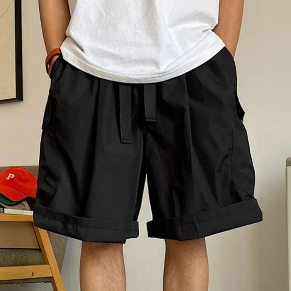 Multi-Pocket Elastic Waist Cargo Shorts