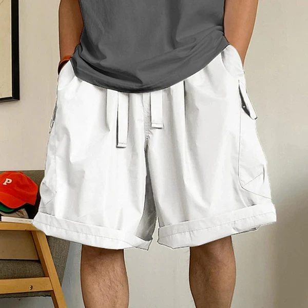 Multi-Pocket Elastic Waist Cargo Shorts