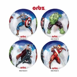 Shape Orbz Balloon Avengers 4 Sided Design 38cm x 40cm