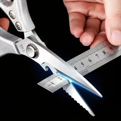 Heavy Duty Multi-Function Kitchen Scissors - 304 Stainless Steel Cooking Shears for Chicken, Meat, Fish, and Poultry