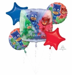 Foil Balloon - Self Sealing Bouquet Pj Masks - Pack of 5