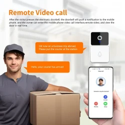 Smart Video Doorbell with Night Vision, Motion Sensor, and Two-Way Audio