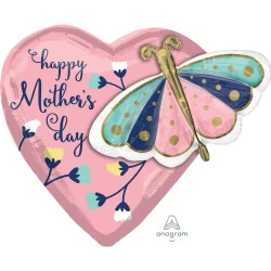 Multi - Balloon Xl Happy Mother's Day Butterfly & Heart