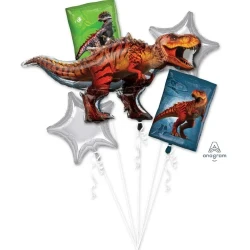 Self Sealing Foil Balloons - Bouquet Jurassic World - Pack of 5