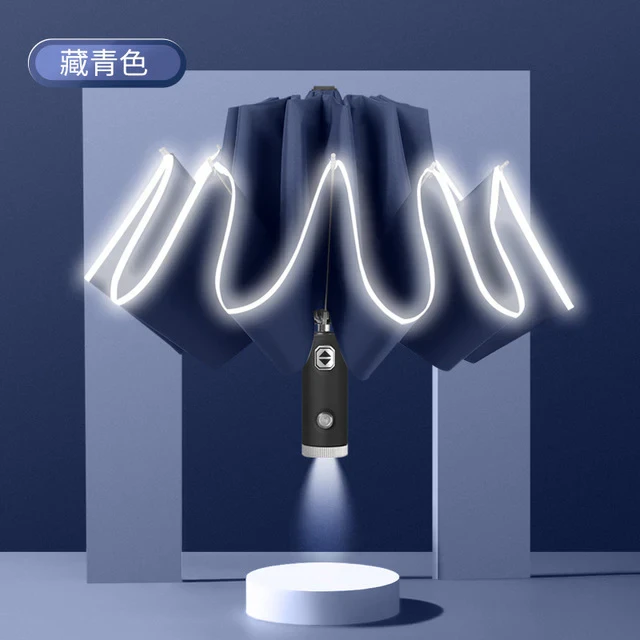 GiftTreeNZ™ | Automatic Umbrella with Reflective Stripe & LED Light