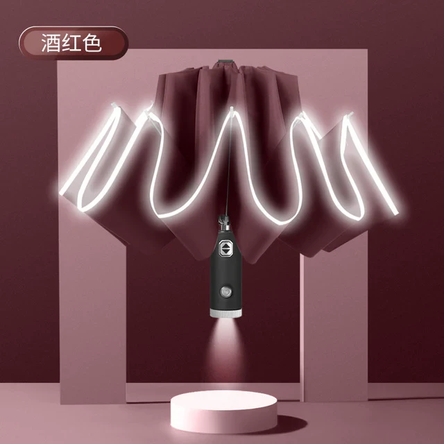 GiftTreeNZ™ | Automatic Umbrella with Reflective Stripe & LED Light