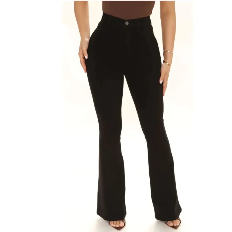 Women's Casual High Waist Slim-fit Trousers