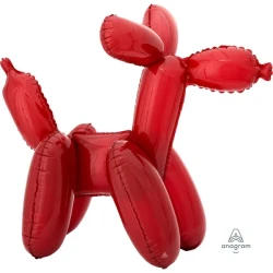 Foil Balloon - Multi Red Balloon Dog (48cm)