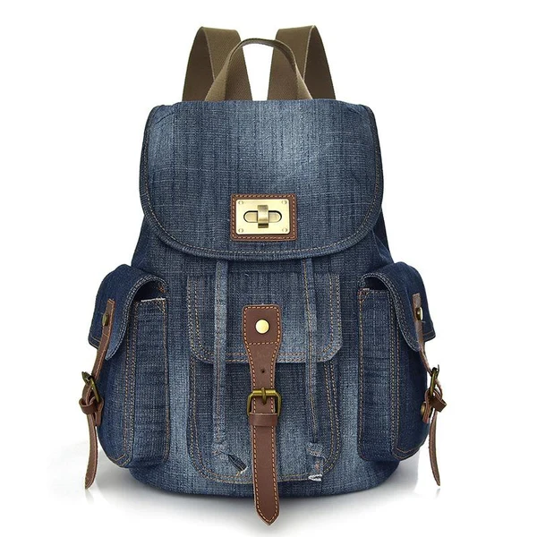 Men's Vintage Denim Backpack