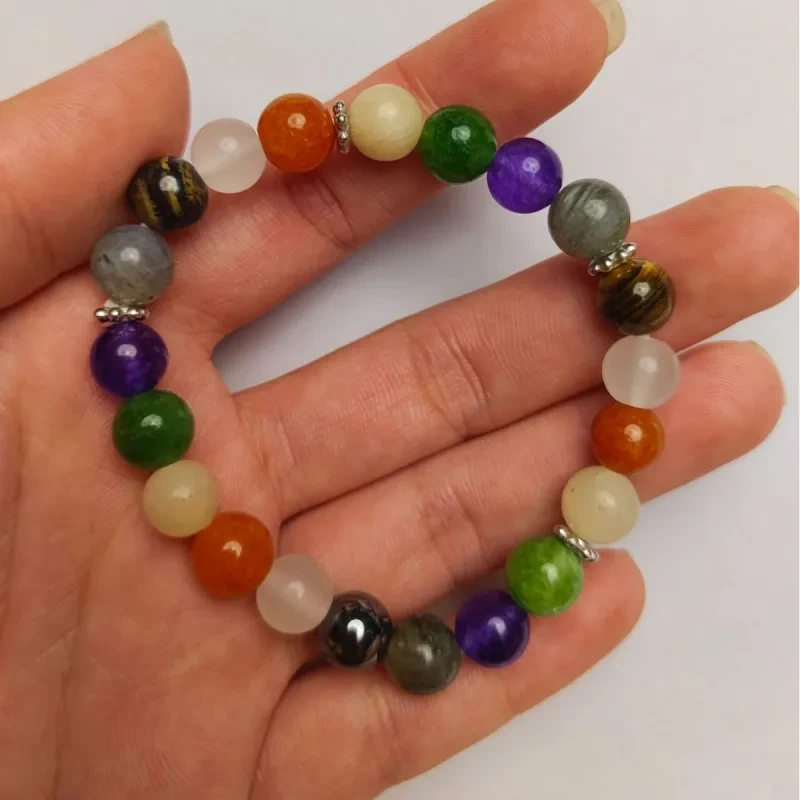 Vibrant Multicolor Gemstone Bead Bracelet