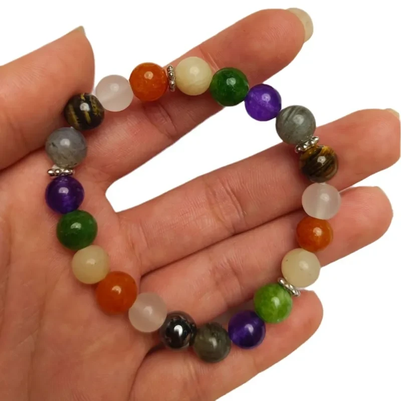 Vibrant Multicolor Gemstone Bead Bracelet