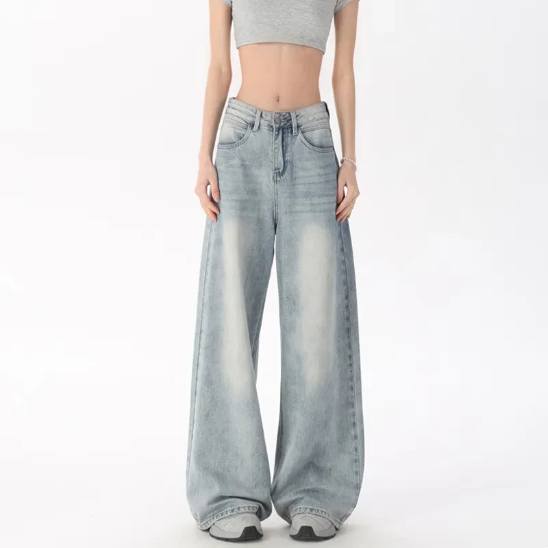 Retro Straight-Leg Women's Denim Pants