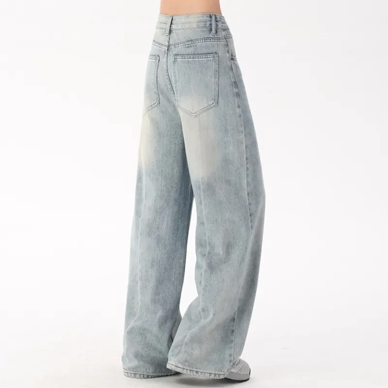 Retro Straight-Leg Women's Denim Pants