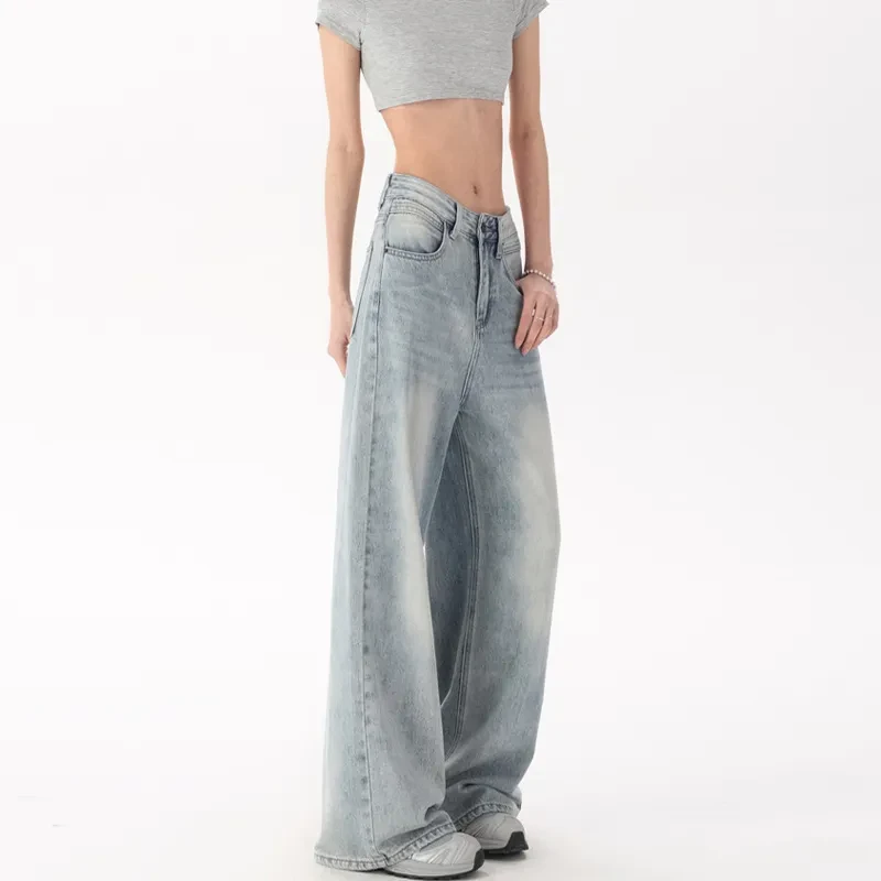 Retro Straight-Leg Women's Denim Pants