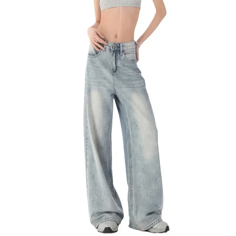 Retro Straight-Leg Women's Denim Pants