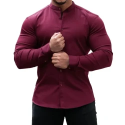 Men's Long Sleeve Casual Button-Down Shirt