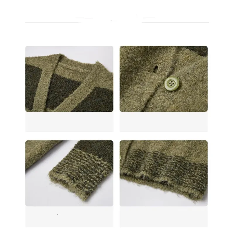 Slim Green Plaid Knit Women