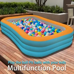 Extra-Large Family-Friendly Inflatable Swimming Pool - Quick-Setup Backyard Oasis for Summer Parties and Relaxation