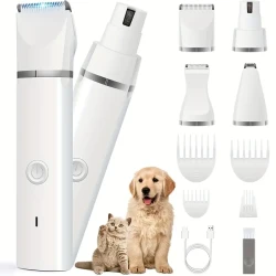 1pc Silent Pet Grooming Kit - Rechargeable