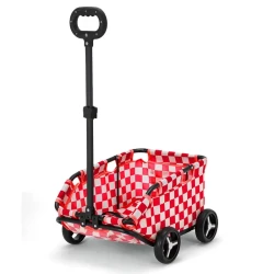 Pet Stroller Dog Cat Trolley Out Small Pet Cart Portable Foldable Storage Car