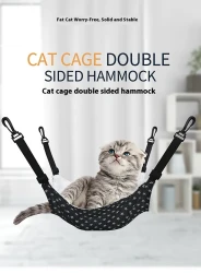 Lamb Fleece Cat Hanging Beds Pets Cage Hammock Bed For Kitten Hanging Seat Indoor Durable Winter Cat Bed Kitty Nest Puppy Cushion Pet Products