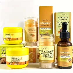 ROZINO Turmeric & Vitamin C 5-Piece Skincare Set: