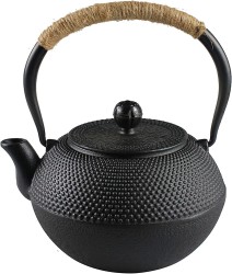 Black Cast Iron Teapot Tea Kettle