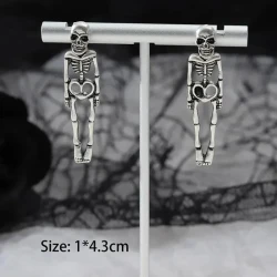 Halloween Earrings Skull Simulation