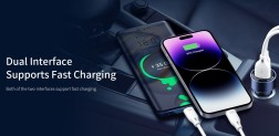 Fast Car Charger, Double Port Output, 75W, Transparent Design