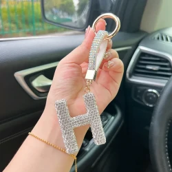 English Letter Keychain Clay Diamond