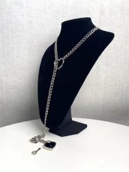 Slip Chain Necklace Heart O-Ring