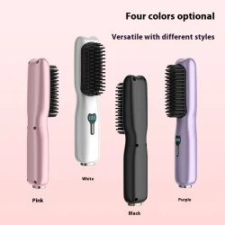 Rechargeable Wireless Straightening Comb 220 Hair Straightener Brush