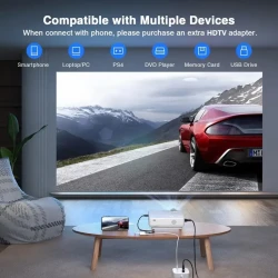 Mini Projector Set - Full HD 1080P, Home Theater Compatible