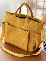 Thick Corduroy Shoulder Bags