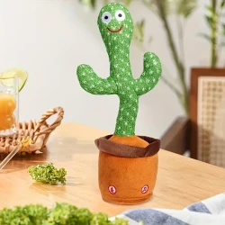 Dance Cactus Talking Toy - LED Singing & 15-Second Recorder