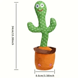 Dance Cactus Talking Toy - LED Singing & 15-Second Recorder