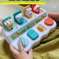 Pop-Up Animal Learning Box - Enhances Logic & Memory Skills